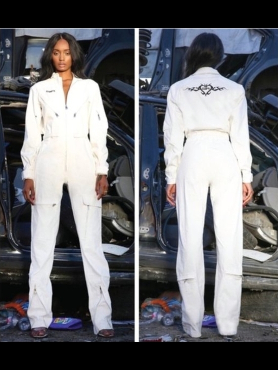 I.AM.GIA Pants - I.AM.GIA NWT White Women's Utility Jumpsuit  Modern Workwear Style Size Small